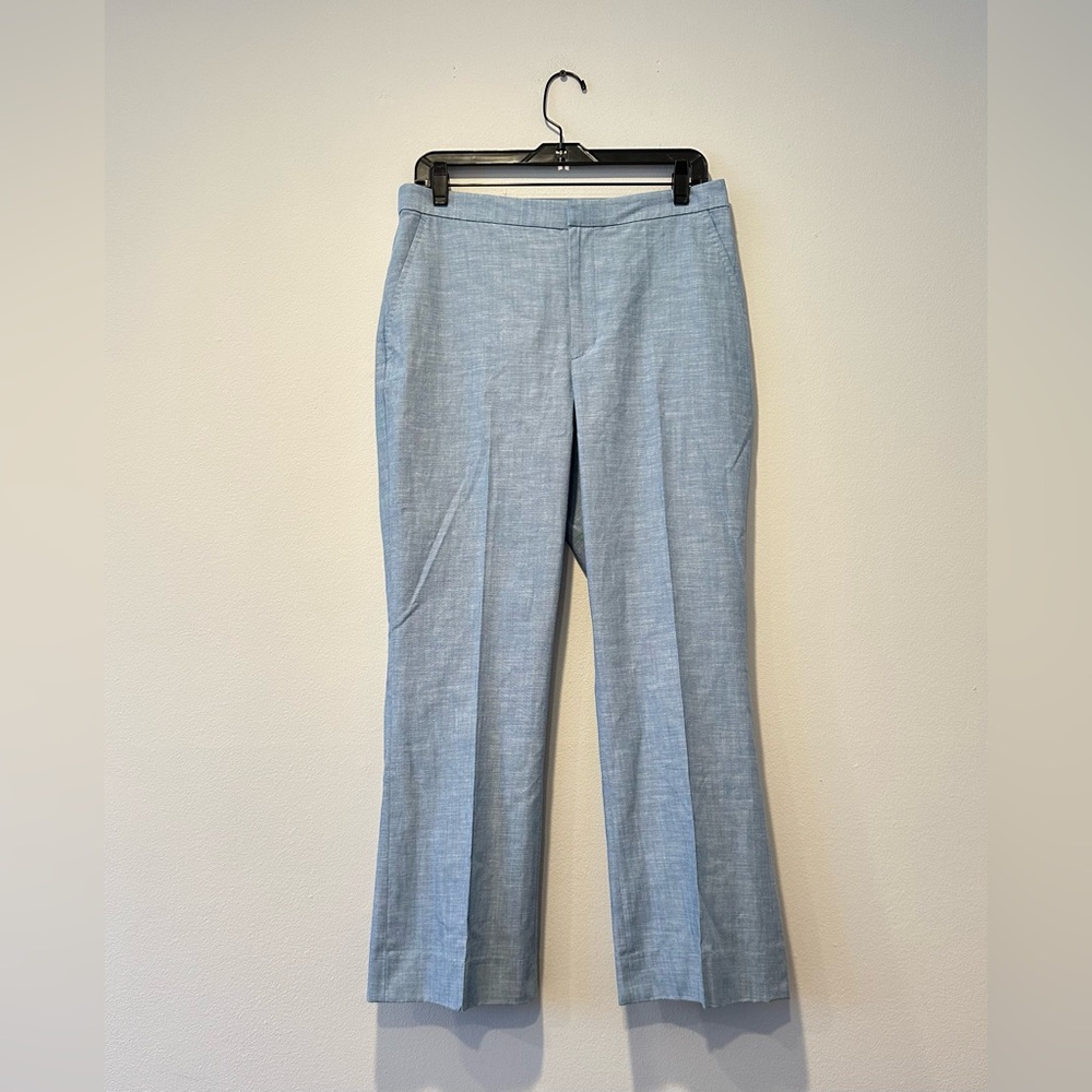 Polo Ralph Lauren Chambray Kick-Flare Crop 💯% cotton Pant , Size 6. - Picture 6 of 10